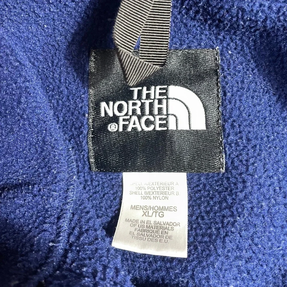 The North Face Denali Jacket Mens XL Blue Black Fleece‎ Full Zip Outdoor Hiking